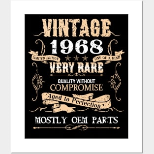 54 years old 54th birthday Decoration Vintage Perfection Aged 1968 Posters and Art